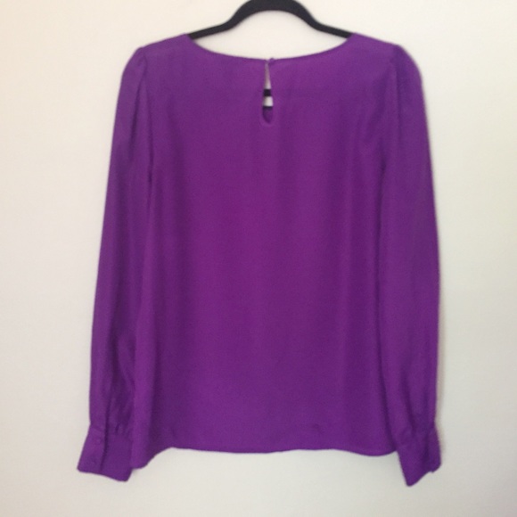 J. Crew Tops - J Crew purple long sleeve blouse Medium